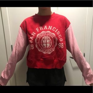 Cropped Crew Neck Hoodie